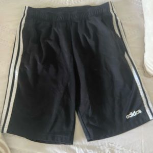 black adidas shorts